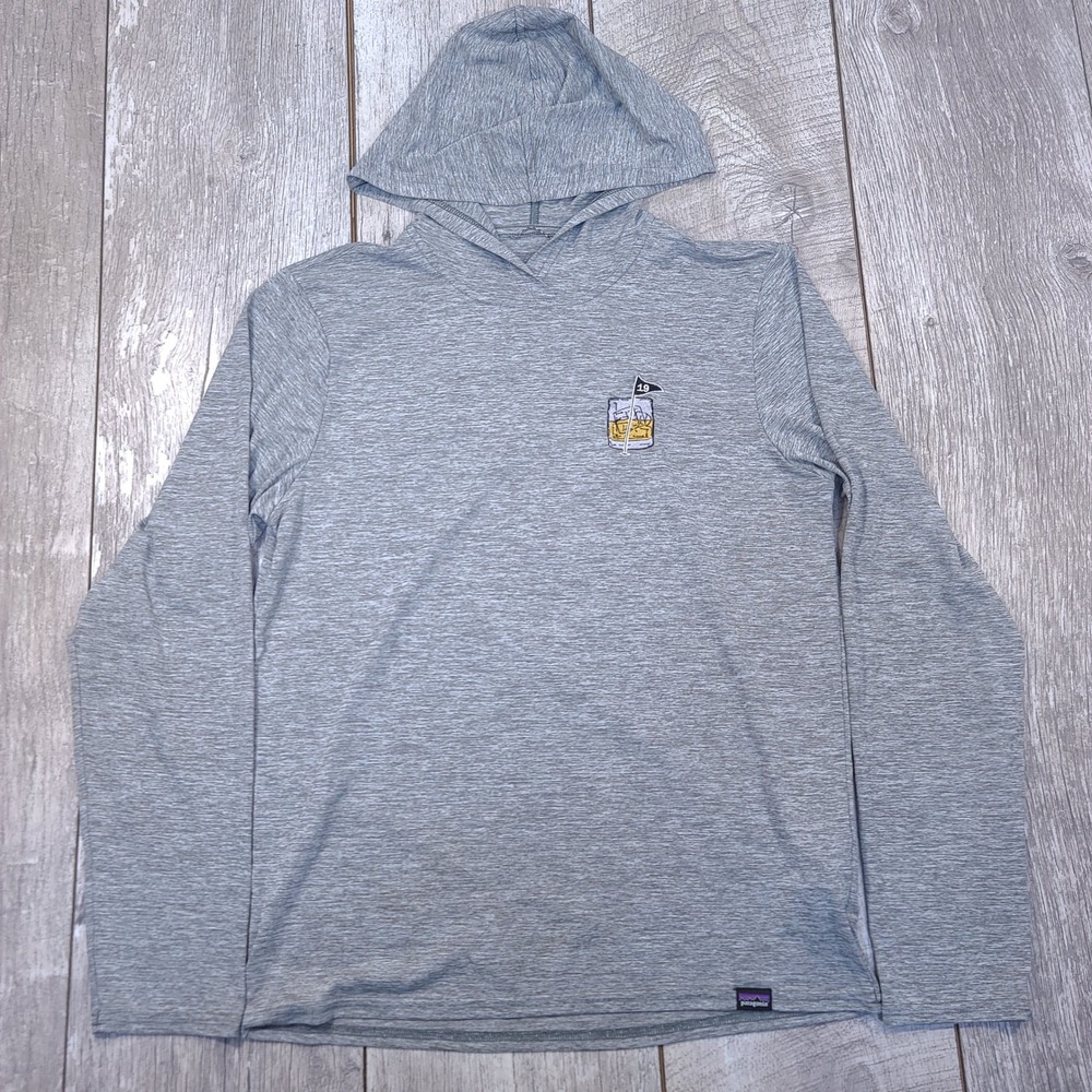 Patagonia Capilene Cool Daily Hoody Mens XS Grey 19th Hole Golf Shirt